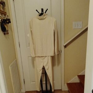 Cream Turtleneck and Pants Set